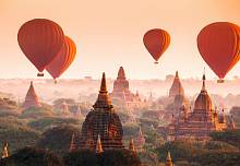 ФЛИЗЕЛИНОВЫЕ фотообои на стену «Воздушные шары» WG 00965 Ballons over Bagan