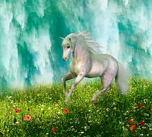 Фотообои HARMONY Decor HD3-163 Прекрасный белый конь